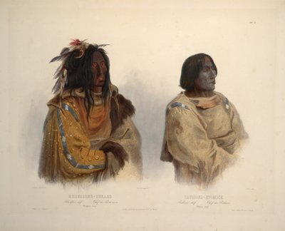 Blackfoot Chief and Peikann Chief by Karl Bodmer